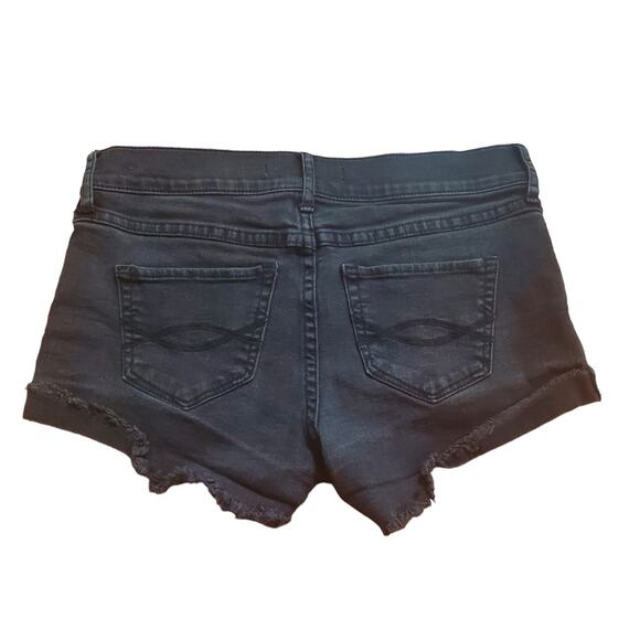 Abercrombie & Fitch Black Denim Cut Off Shorts Size W 24 / 00 Women's - Picture 4 of 6